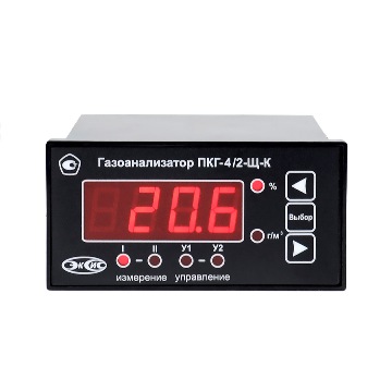 ПКГ-4 /2-Щ-К-2Р (2 реле). Интерфейс связи-USB. Питание 220 В, Стационарный двухканальный щитовой газоанализатор концентрации ...