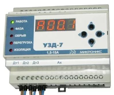 УЗД-7МИ (1,5-15А), Устройство токовой защиты двигателя