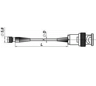 Кабель соединительный AK12B6D1 (AK15) (AR05 (10/32UNF) - BNC) (2 м)