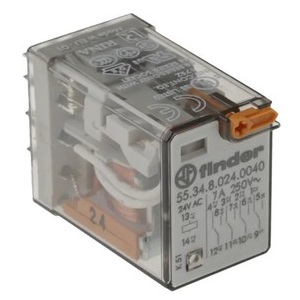Реле 7А 24В AC 4CO FINDER 553480240040