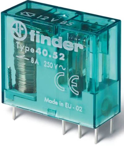 40.52.9.024.0000, Реле 2 переключ. 24VDC, 8А/250VAC/Finder